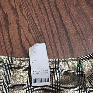 Urban Outfitters Gold Plaid Mini Skirt